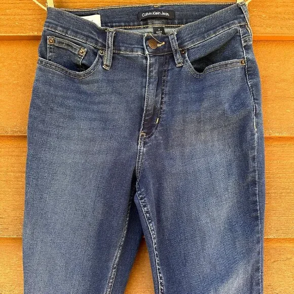 Calvin Klein Jeans High Rise Skinny Blue Jeans Size 4 - Picture 4 of 13